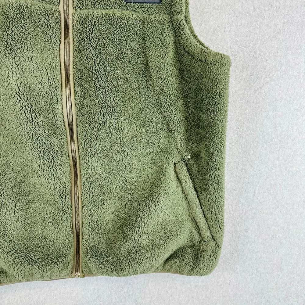 The North Face Womans Sz XXL Vest Campshire Fleece Green Sleeveless Sherpa - Picture 3 of 11
